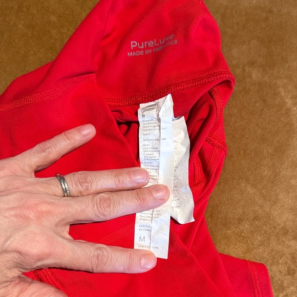 Fabletics Vibrant Red Bike Shorts - Picture 3 of 4